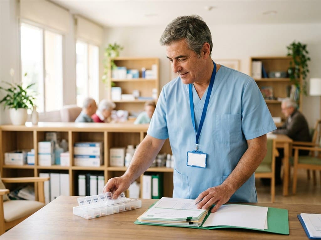 Profesionales titulados del centro de día en Ourense